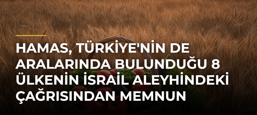 Hamas, Türkiye’nin de Aralarında Bulunduğu 8 Ülkenin İsrail Aleyhindeki Çağrısından Memnun
