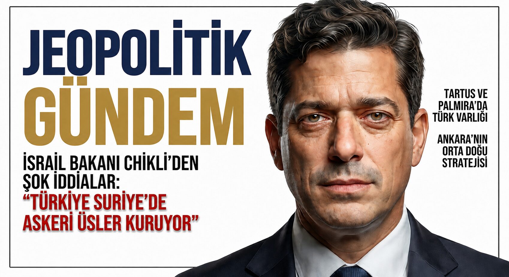 İsrailli Bakandan Türkiye İtirafı