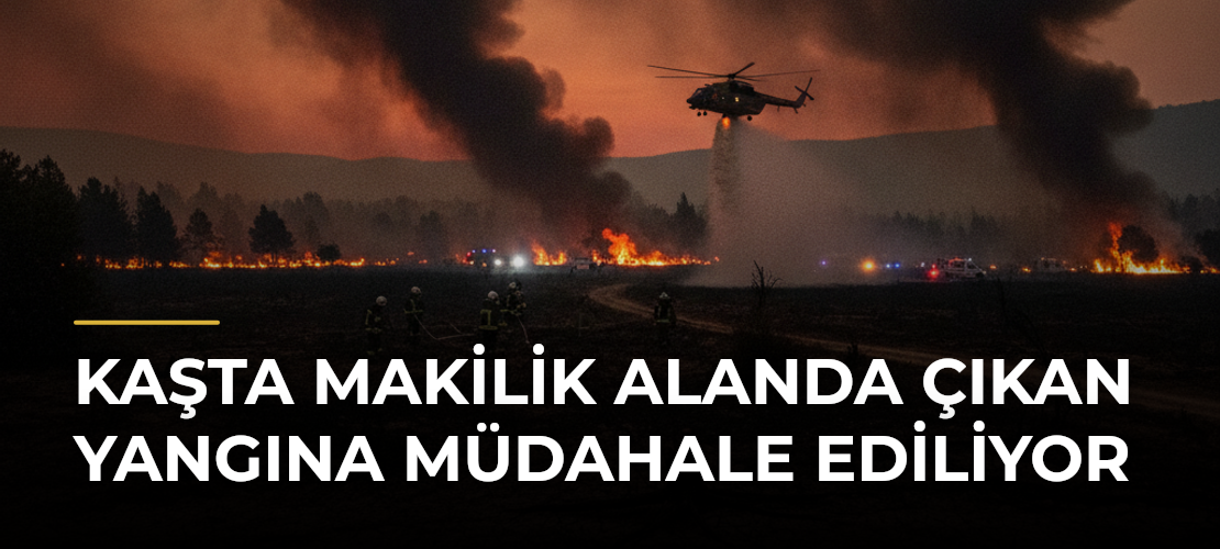 Kaşta Makilik Alanda Çıkan Yangına Müdahale Ediliyor - Mirat Haber