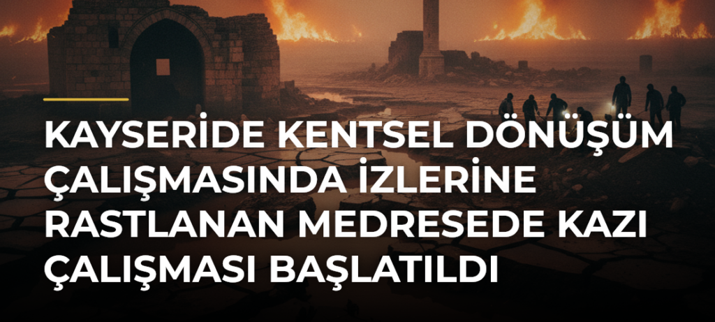Kayseride Kentsel Dönüşüm Çalışmasında İzlerine Rastlanan Medresede Kazı Çalışması Başlatıldı