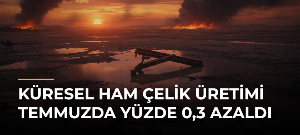 Küresel ham çelik üretimi temmuzda yüzde 0,3 azaldı