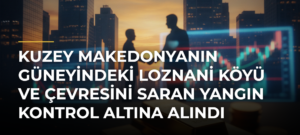Kuzey Makedonyanın Güneyindeki Loznani Köyü ve Çevresini Saran Yangın Kontrol Altına Alındı