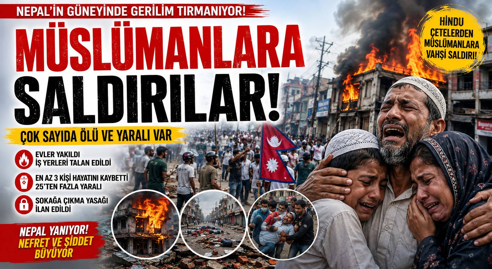 Nepal’de, Hindu Çeteler Müslümanlara Saldırdı