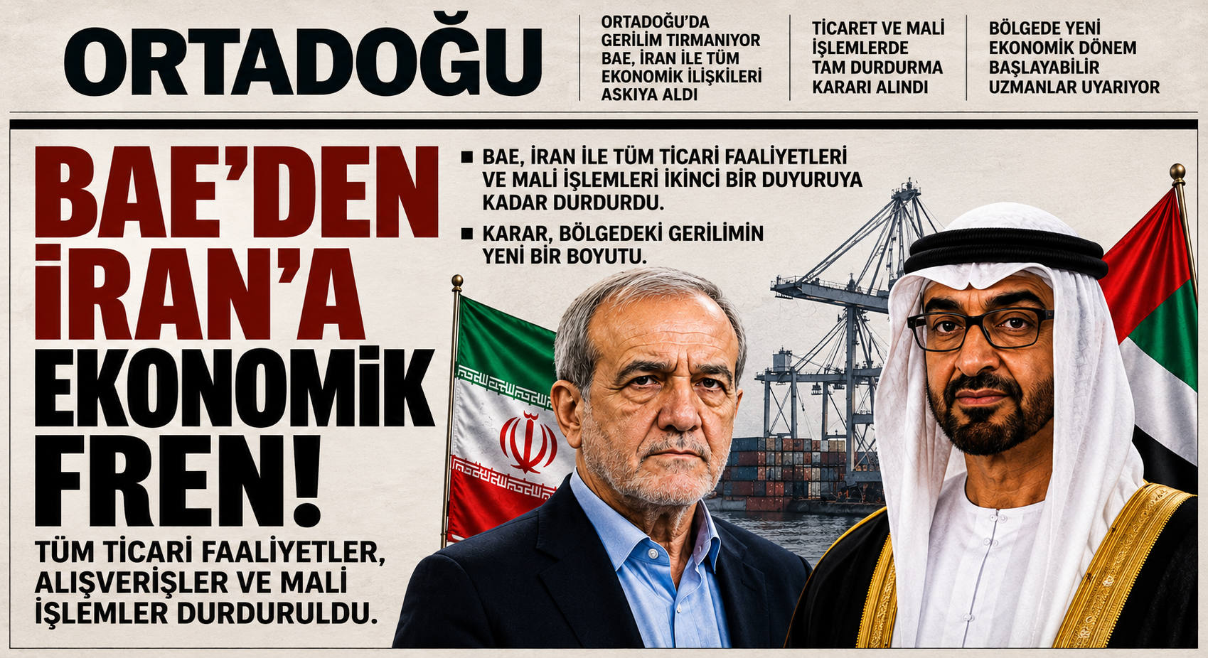 BAE, İran ile Tüm Ticari İşlemlerini Durdurdu