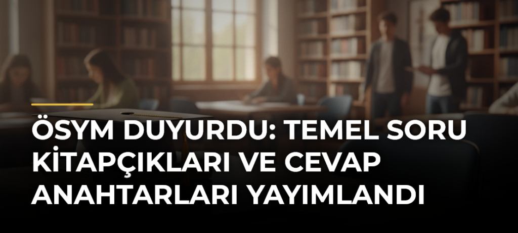 ÖSYM Duyurdu: Temel Soru Kitapçıkları ve Cevap Anahtarları Yayımlandı