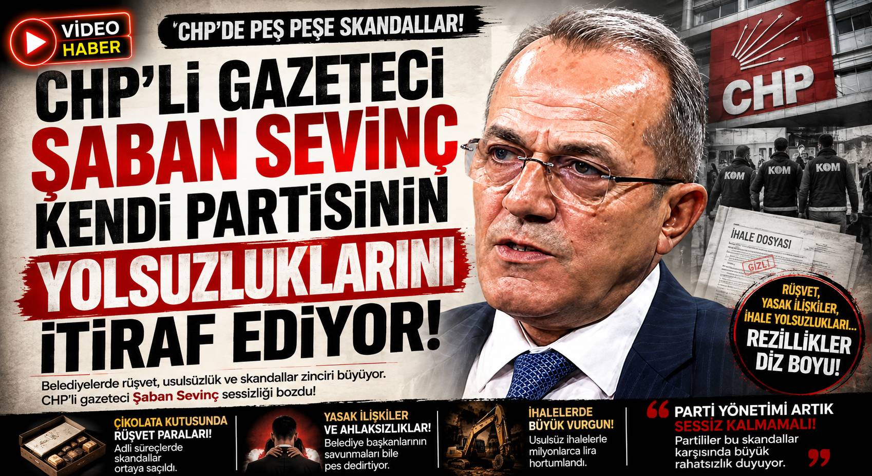ŞABAN SEVİNÇ, KENDİ PARTİSİNİN YOLSUZLUKLARINI İTİRAF EDİYOR