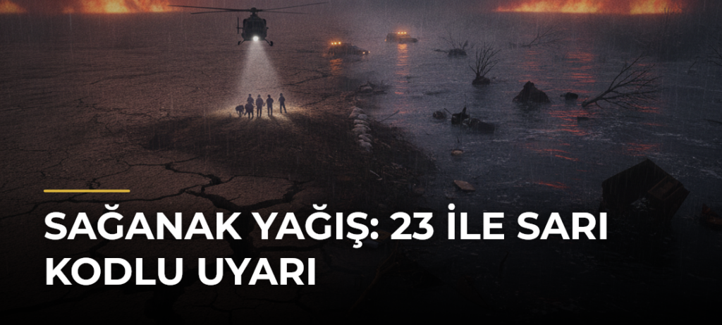 Sağanak Yağış: 23 İle Sarı Kodlu Uyarı