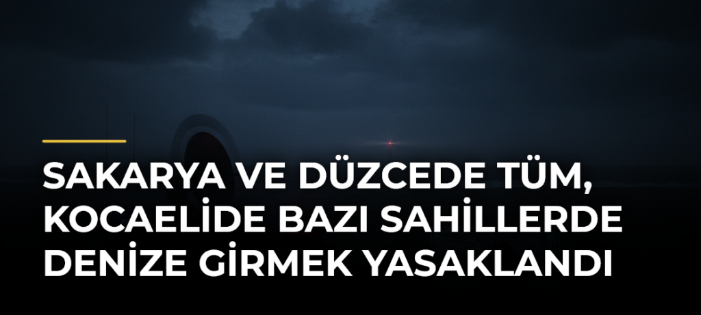 Sakarya ve Düzcede Tüm, Kocaelide Bazı Sahillerde Denize Girmek Yasaklandı