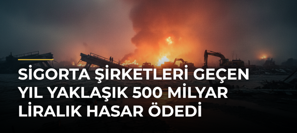 Sigorta şirketleri geçen yıl yaklaşık 500 milyar liralık hasar ödedi