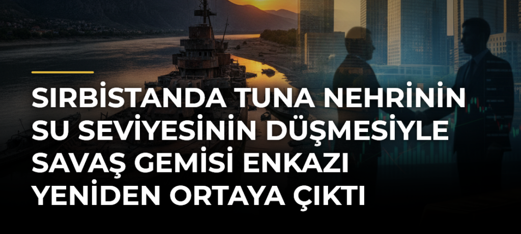 Sırbistanda Tuna Nehrinin su seviyesinin düşmesiyle savaş gemisi enkazı yeniden ortaya çıktı