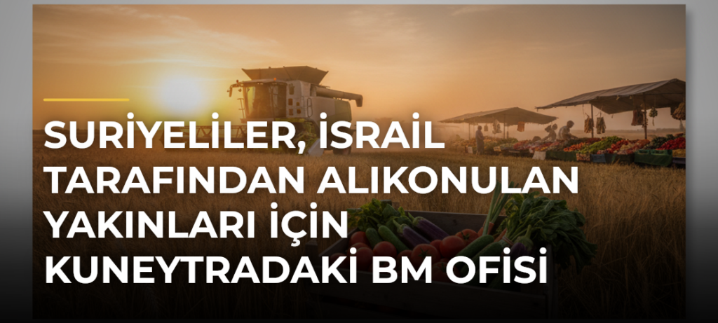 Suriyeliler, İsrail Tarafından Alıkonulan Yakınları İçin Kuneytradaki BM Ofisi Önünde Gösteri Yaptı