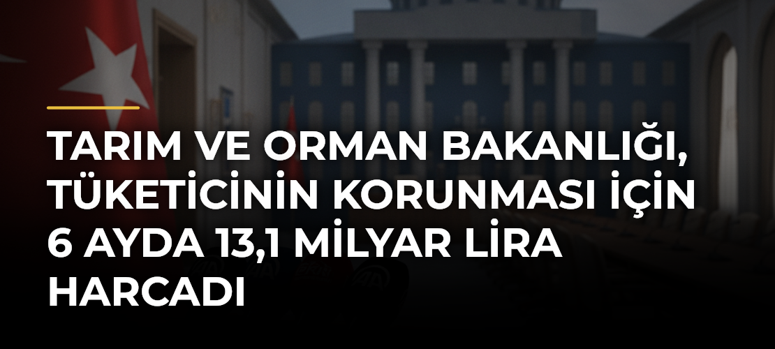 Tarım ve Orman Bakanlığı, tüketicinin korunması için 6 ayda 13,1 milyar lira harcadı