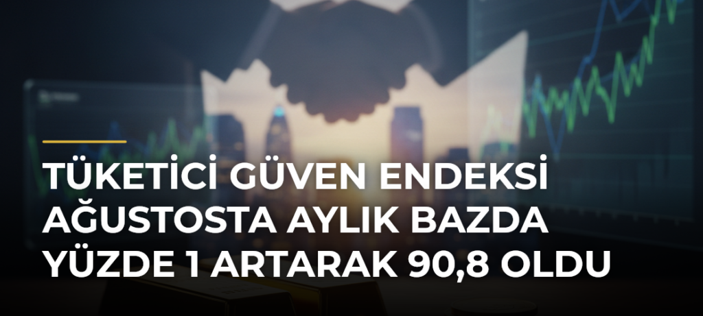 Tüketici güven endeksi ağustosta aylık bazda yüzde 1 artarak 90,8 oldu