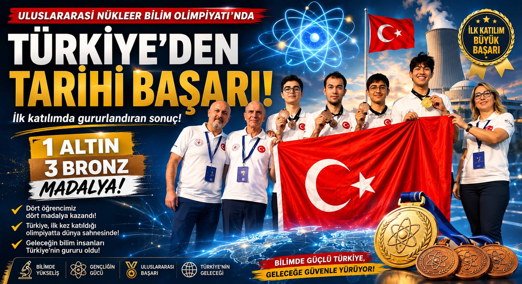 Türkiye’nin, Nükleer Bilim Olimpiyatı’nda Büyük Başarısı