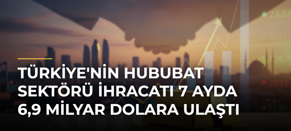 Türkiye’nin hububat sektörü ihracatı 7 ayda 6,9 milyar dolara ulaştı
