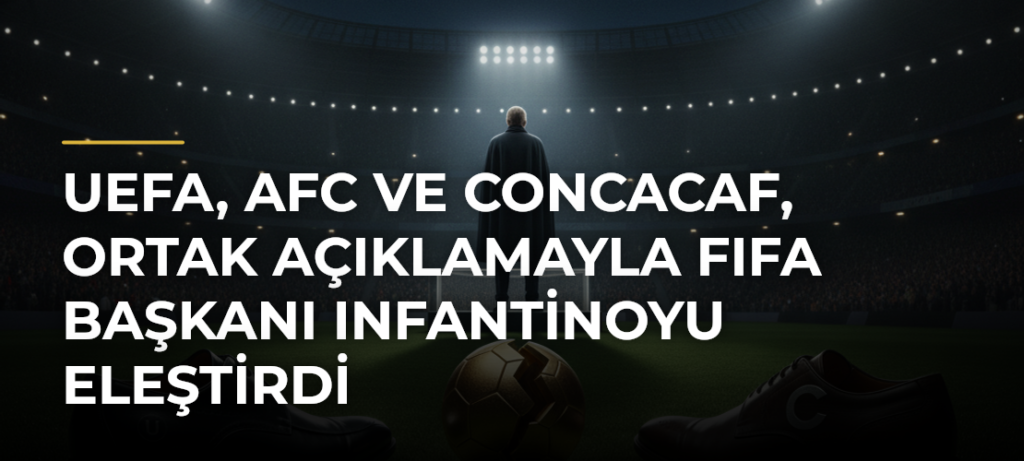 UEFA, AFC ve CONCACAF, ortak açıklamayla FIFA Başkanı Infantinoyu eleştirdi