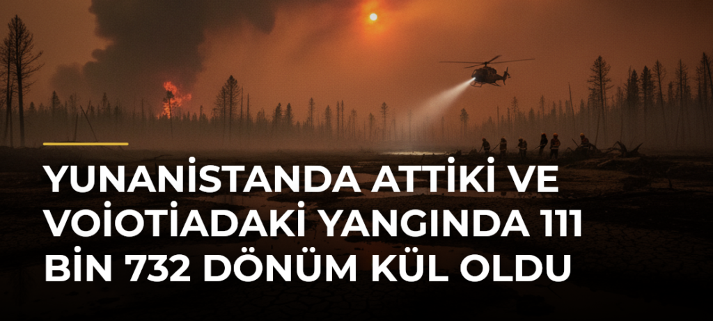 Yunanistanda Attiki ve Voiotiadaki yangında 111 bin 732 dönüm kül oldu
