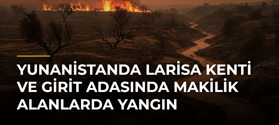 Yunanistanda Larisa kenti ve Girit Adasında makilik alanlarda yangın - Mirat Haber