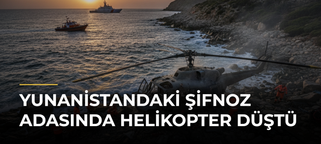 Yunanistandaki Şifnoz Adasında helikopter düştü