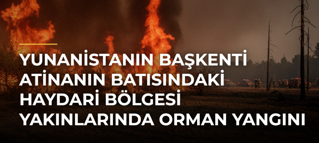Yunanistanın başkenti Atinanın batısındaki Haydari bölgesi yakınlarında orman yangını çıktı