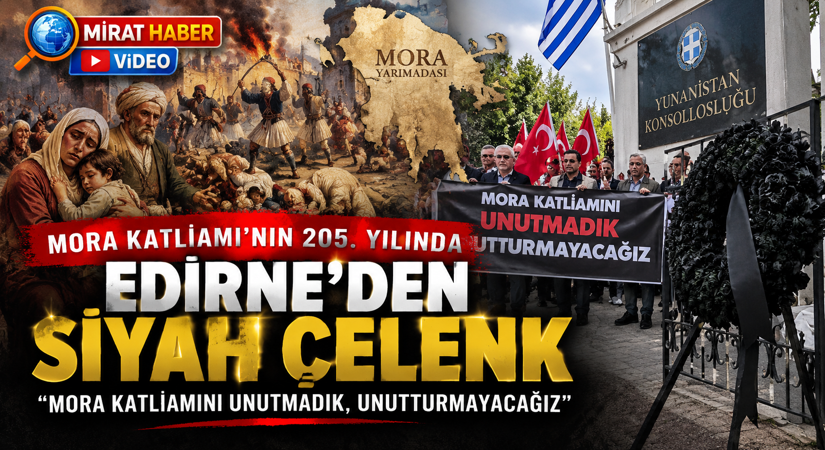 Mora Katliamı’nın 205. Yılında Edirne’den Siyah Çelenk