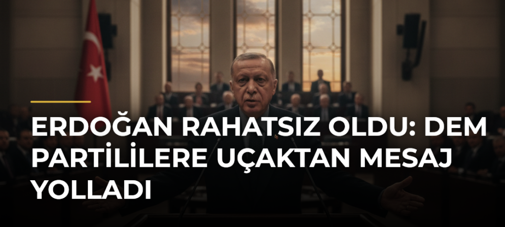 Erdoğan Rahatsız Oldu: DEM Partililere Uçaktan Mesaj Yolladı