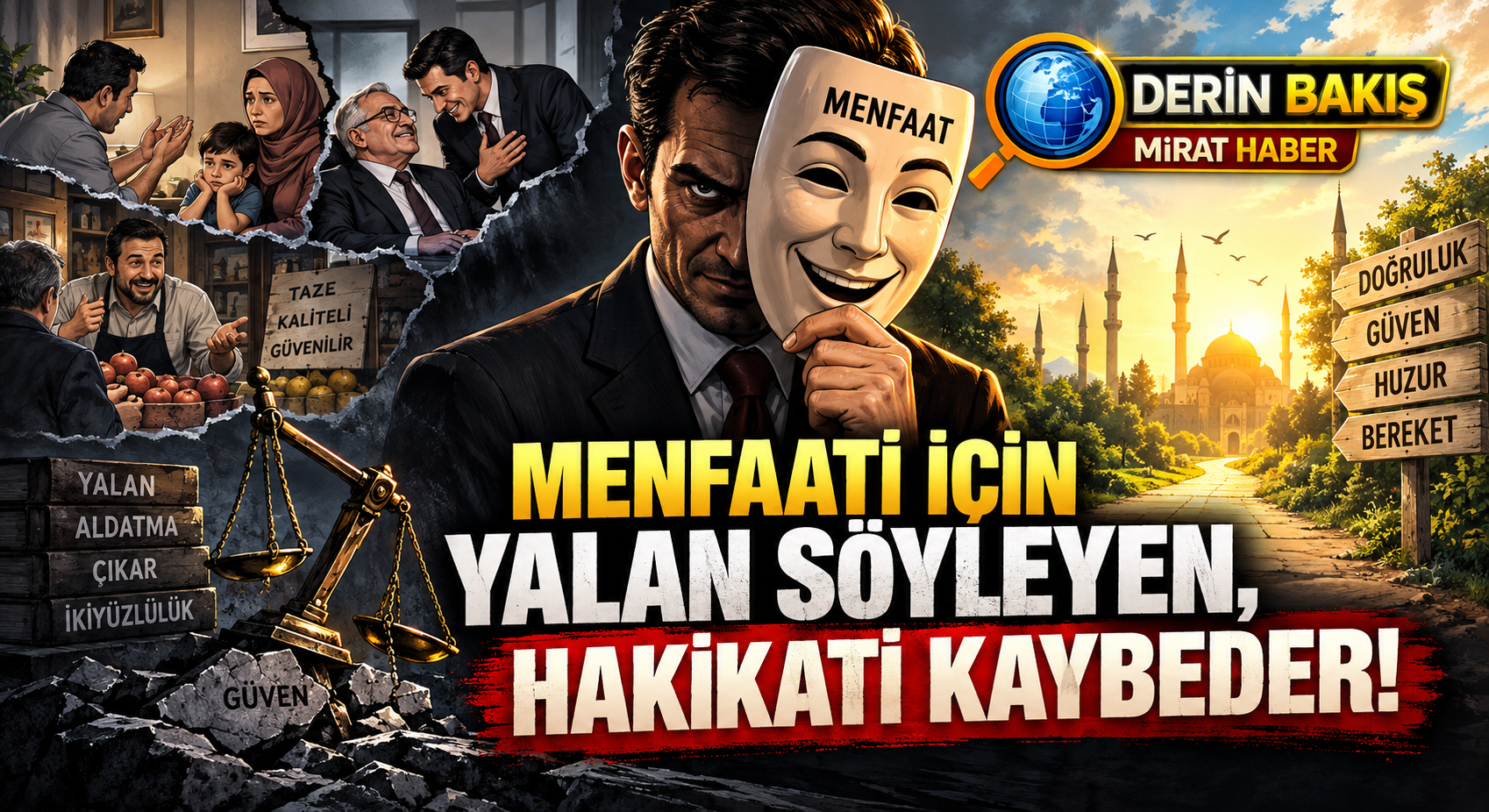 MENFAATİ İÇİN YALAN SÖYLEYEN, HAKİKATİ KAYBEDER!