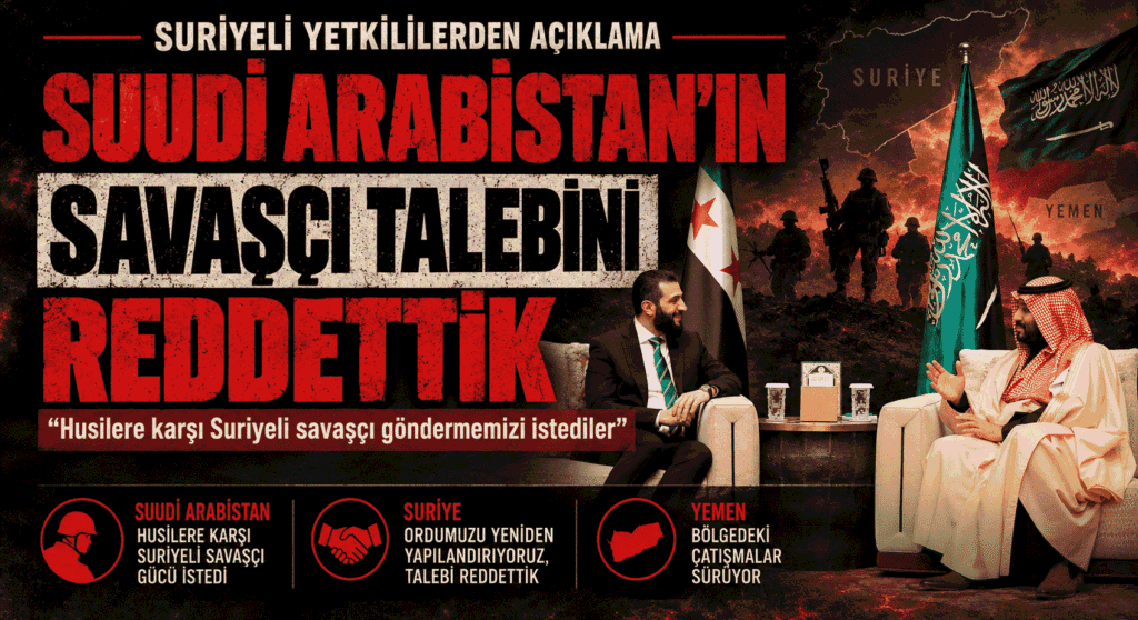 Suriye, Suudi Arabistan’ın Talebini Red Ettik