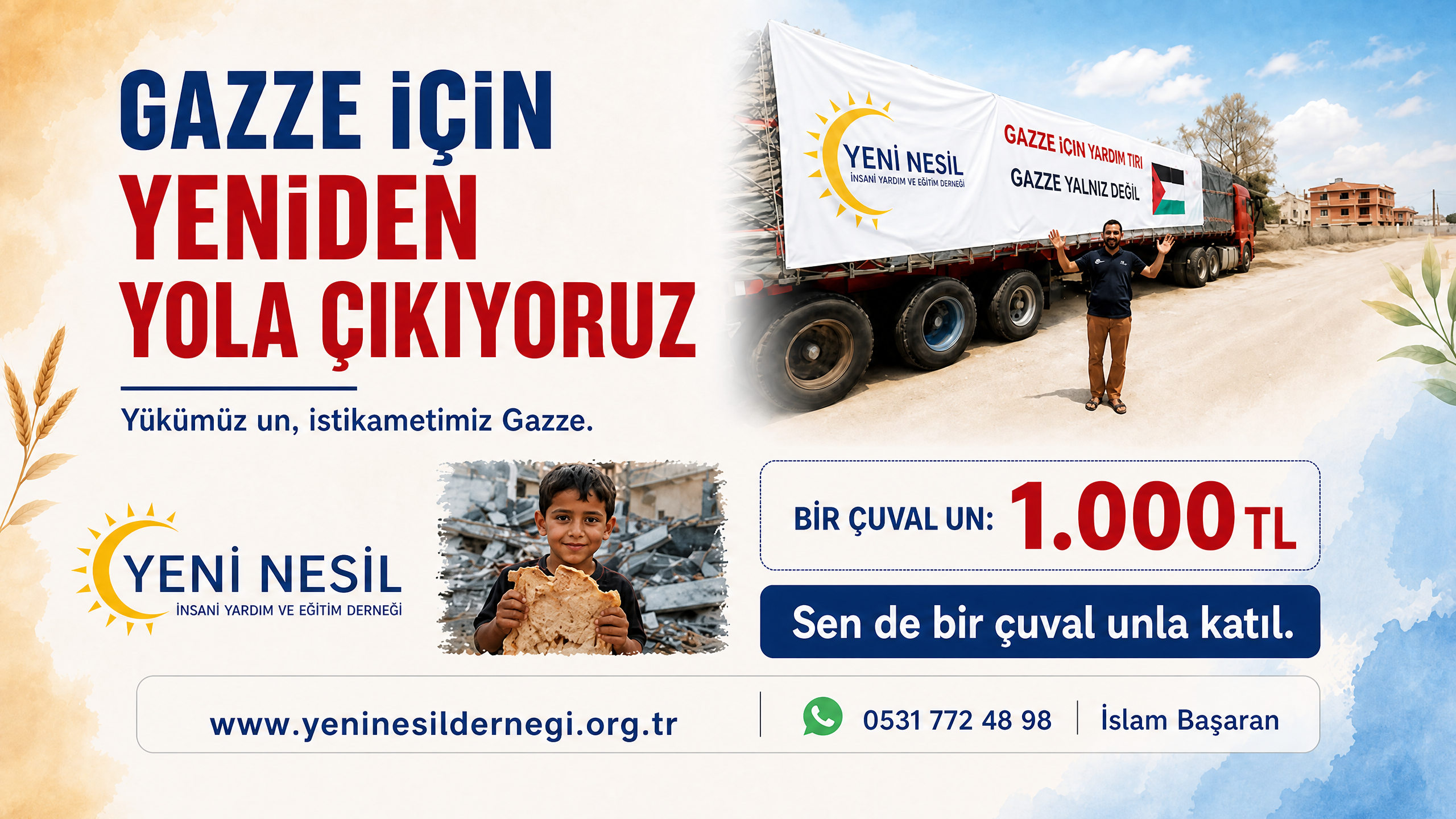 GAZZE İÇİN YENİDEN YOLA ÇIKIYORUZ