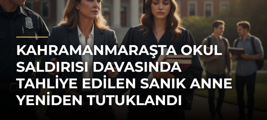 Kahramanmaraşta okul saldırısı davasında tahliye edilen sanık anne yeniden tutuklandı