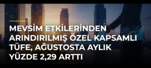 Mevsim etkilerinden arındırılmış özel kapsamlı TÜFE, ağustosta aylık yüzde 2,29 arttı