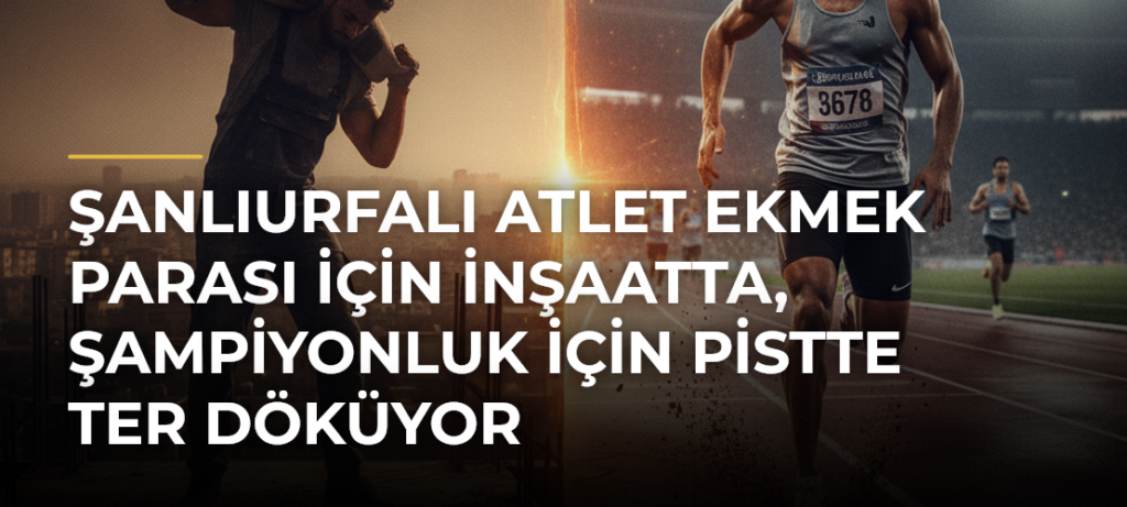 Şanlıurfalı atlet ekmek parası için inşaatta, şampiyonluk için pistte ter döküyor