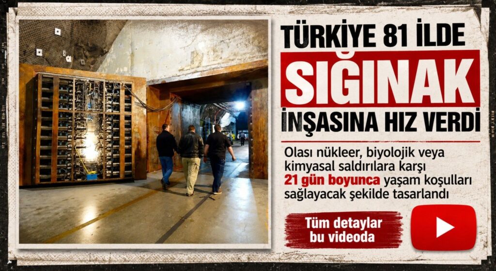 TÜRKİYE 81 İLDE SIĞINAK İNŞASINA HIZ VERDİ