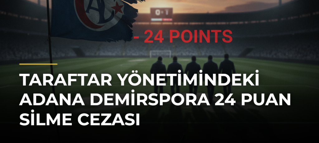 Taraftar yönetimindeki Adana Demirspora 24 puan silme cezası