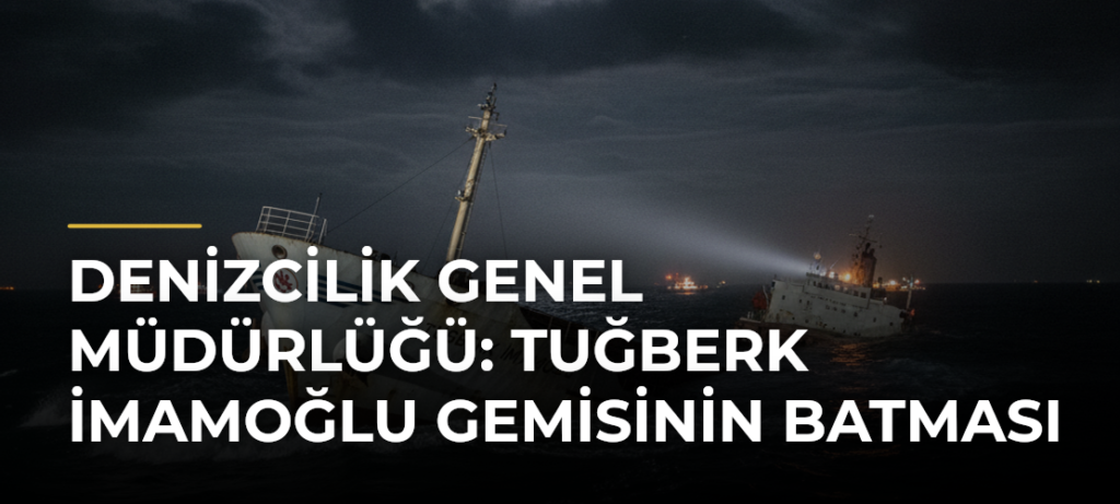 Denizcilik Genel Müdürlüğü: Tuğberk İmamoğlu Gemisinin Batması