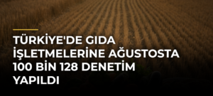 Türkiye’de gıda işletmelerine ağustosta 100 bin 128 denetim yapıldı