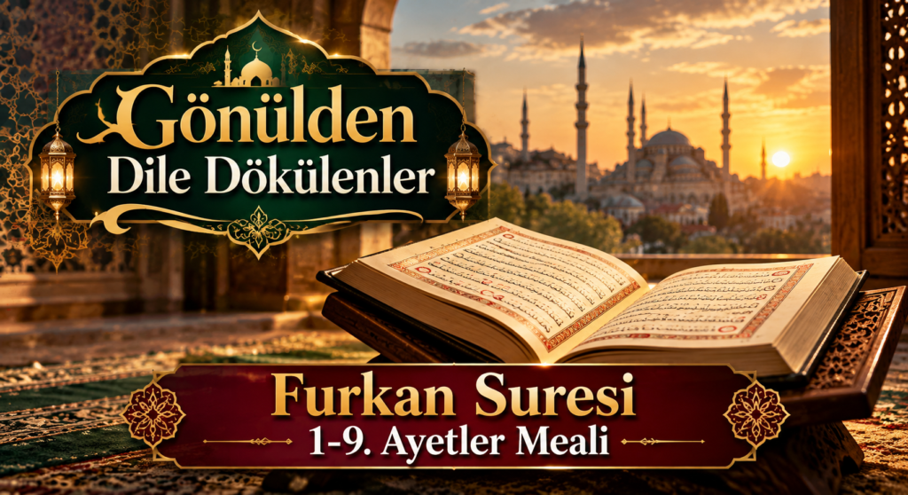 GÖNÜLDEN DİLE DÖKÜLENLER “FURKAN SURESİ 1-9”