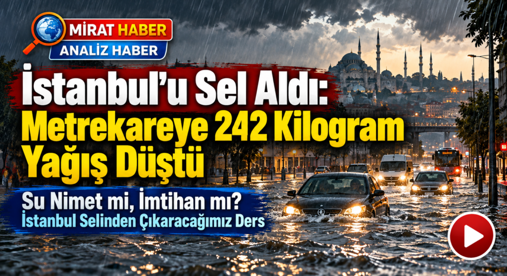 İstanbul’u Sel Aldı: Metrekareye 242 Kilogram Yağış Düştü