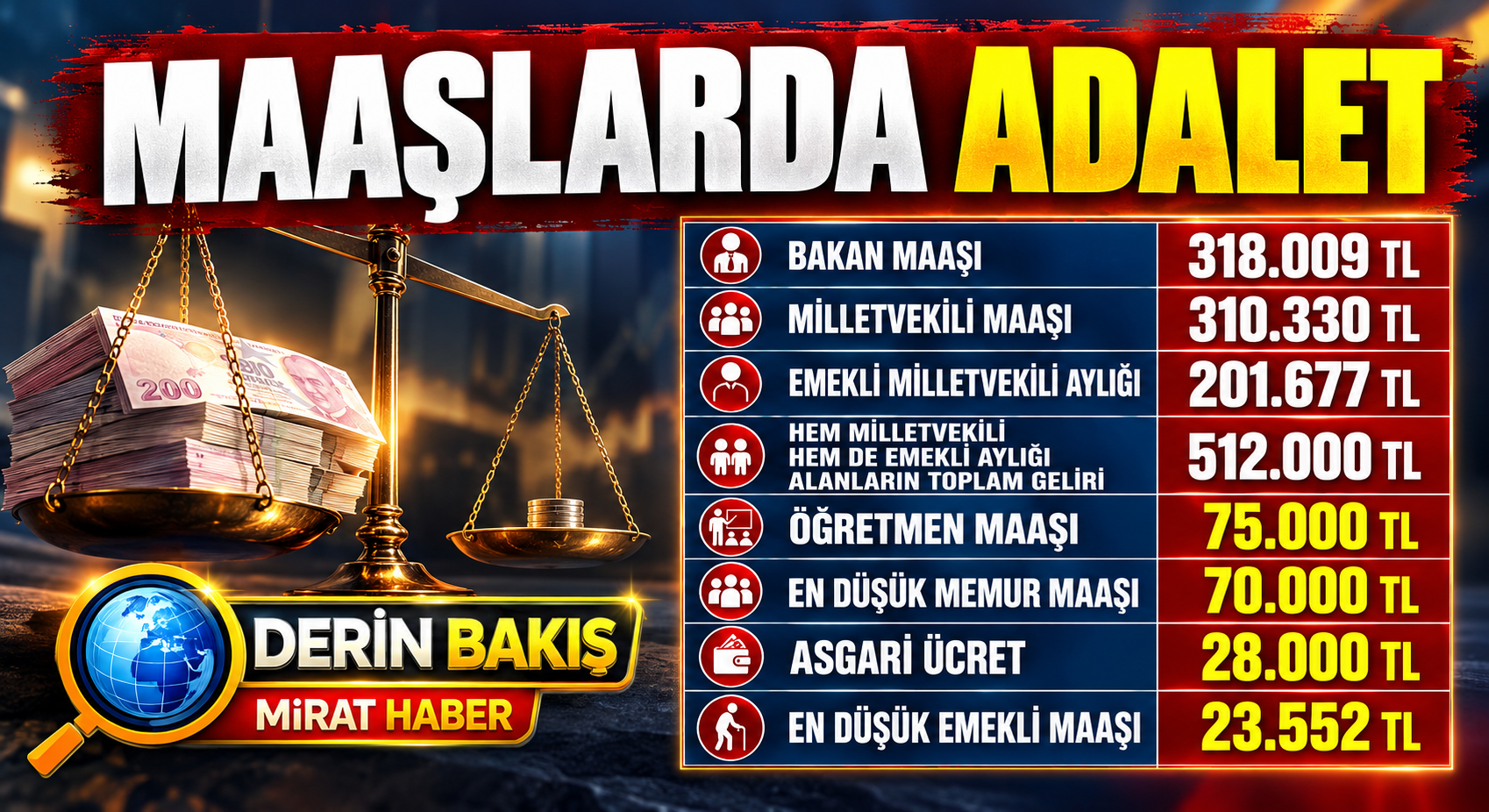 Mesele Maaş Farkı Değil, Adalet Meselesi!