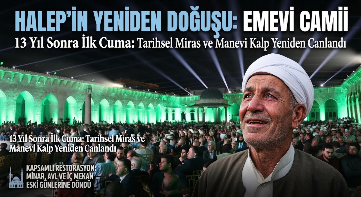 Tarihî Emevi Camii İbadete Açıldı