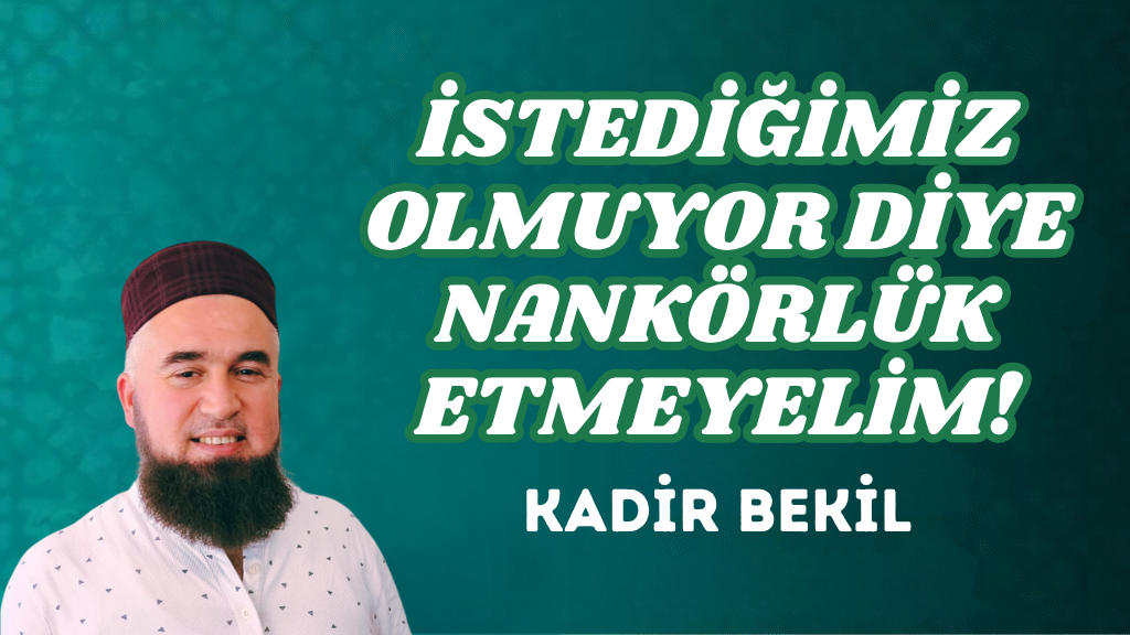 İSTEDİĞİMİZ OLMUYOR DİYE NANKÖRLÜK ETMEYELİM!