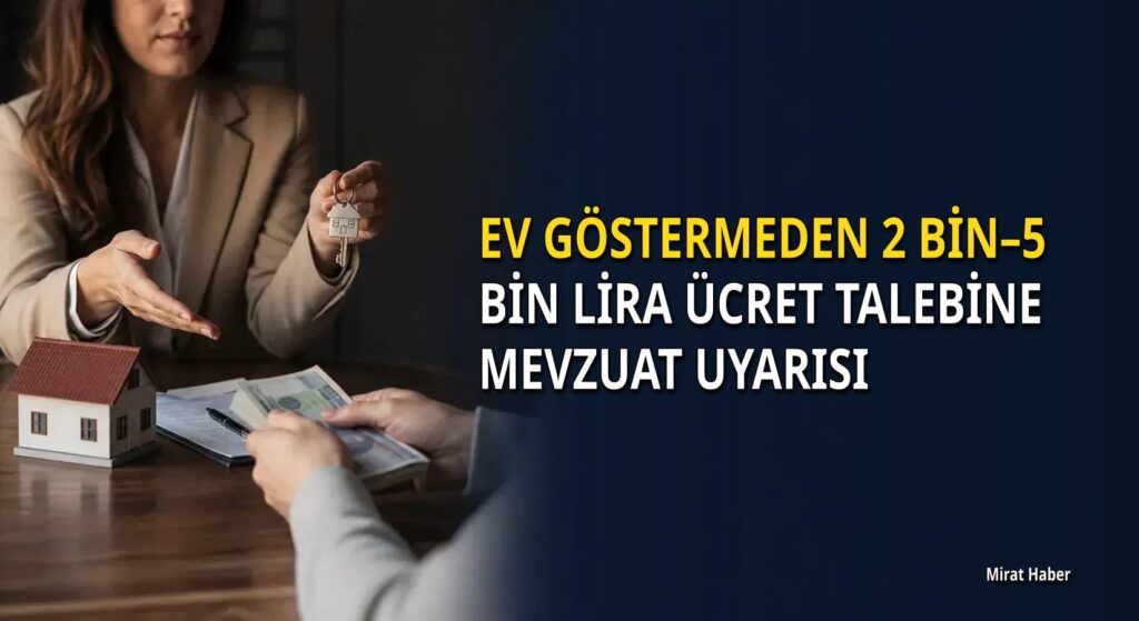 Ev göstermeden 2 bin–5 bin lira ücret talebine mevzuat uyarısı