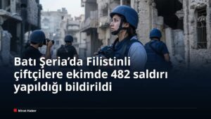 Batı Şeria’da Filistinli çiftçilere ekimde 482 saldırı yapıldığı bildirildi