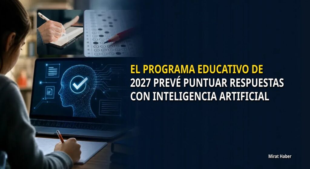 El programa educativo de 2027 prevé puntuar respuestas con inteligencia artificial
